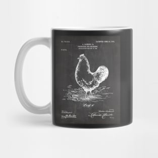 Chicken Hens Patent - Chef Cook Chicken Coop Art - Black Chalkboard Mug